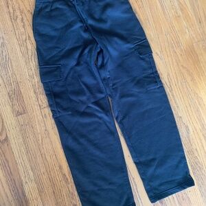 Black straight leg joggers